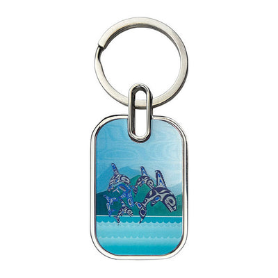 Orca Family Lenticular Keychain | Native Northwest | boogie + birdie