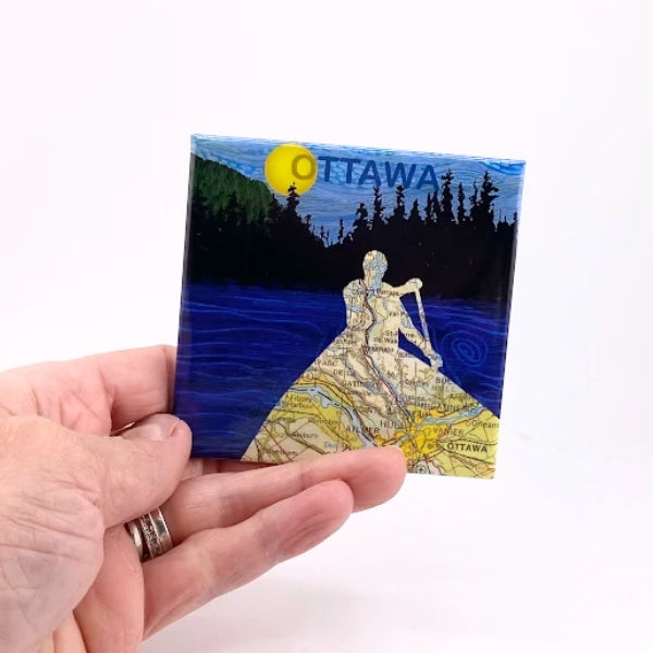Ottawa Canoeist Magnet | Alan Dhingra | boogie + birdie