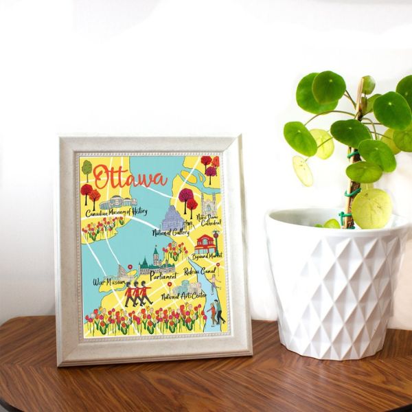 Ottawa Map 8x10 Print | Home | boogie + birdie