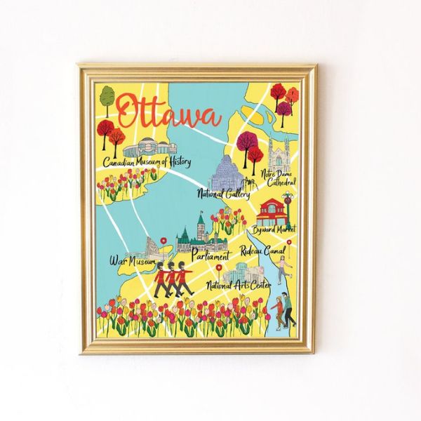 Ottawa Map 8x10 Print | Home | boogie + birdie