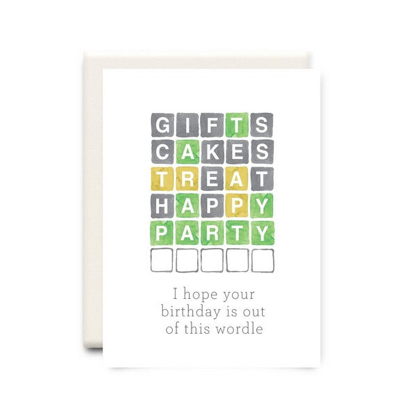 Out of this Wordle Birthday Card | Inkwell Cards | boogie + birdie