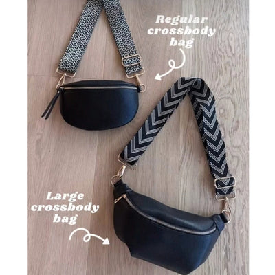 Black Oversize Crossbody Bag | Justine Brooks | boogie + birdie