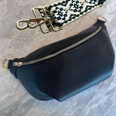 Black Oversize Crossbody Bag | Justine Brooks | boogie + birdie