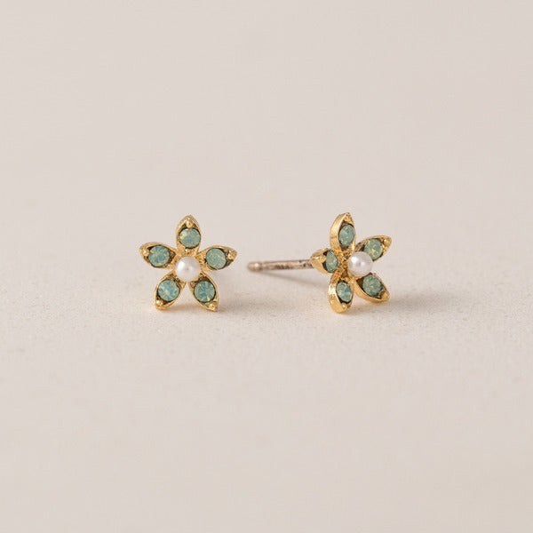 Pacific Opal Lily Stud Earrings (1SP25011-MNT) | Lover's Tempo | boogie + birdie