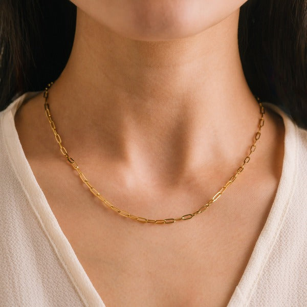 Gold Waterproof Paperclip Necklace | Lover’s Tempo | boogie + birdie