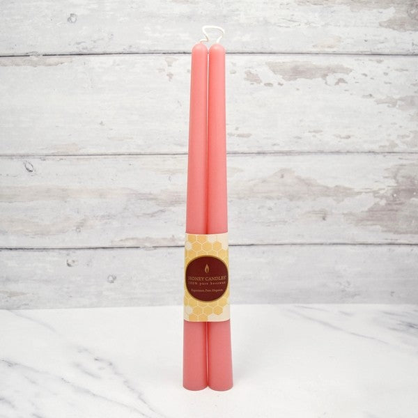 Paris Pink Beeswax Taper Candles | Honey Candles | boogie + birdie