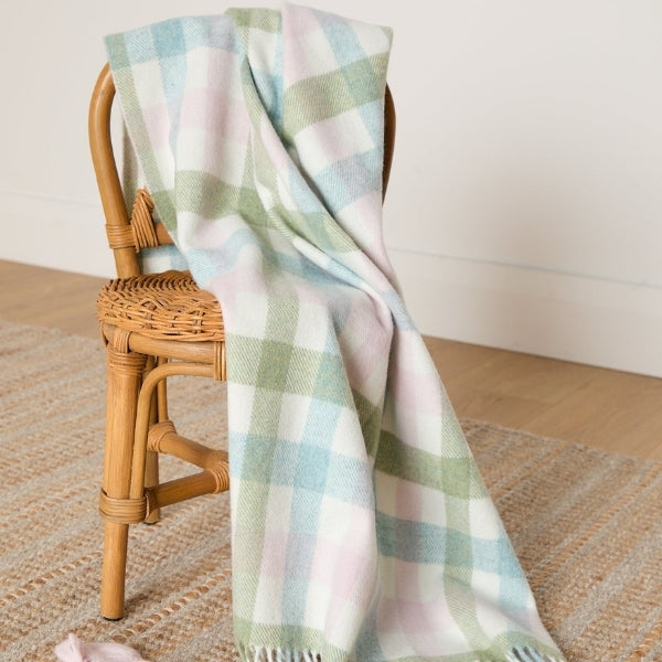 Pastel Check Lambswool Baby Blanket | Foxford | boogie + birdie