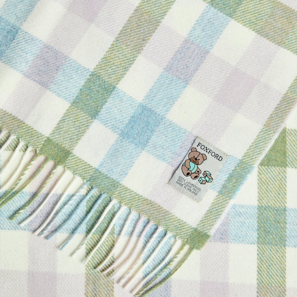 Pastel Check Lambswool Baby Blanket | Foxford | boogie + birdie