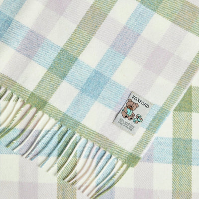 Pastel Check Lambswool Baby Blanket | Foxford | boogie + birdie