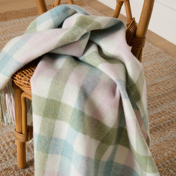 Pastel Check Lambswool Baby Blanket | Foxford | boogie + birdie