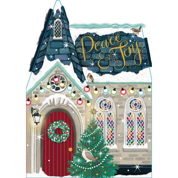 Peace & Joy Chapel Christmas Card | Art File | boogie + birdie