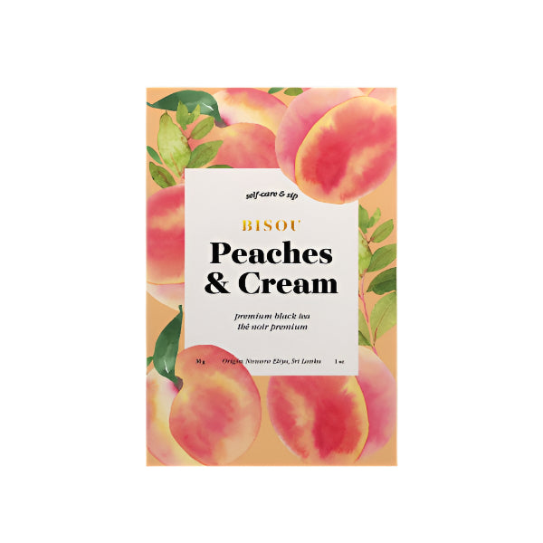 Peaches & Cream Black Tea Sachets | Bisou | boogie + birdie
