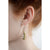 Bronze Pea Pod with Pearl Drop Earrings