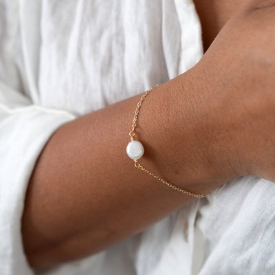Gold Freshwater Pearl Bracelet | Birch Jewellery |  boogie + birdie