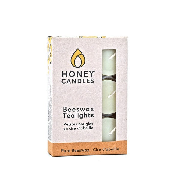 Pearl Beeswax Tealight Candles | 6 Pack | boogie + birdie | Honey Candles