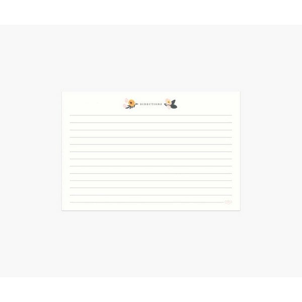 Peony Recipe Cards | Set of 12