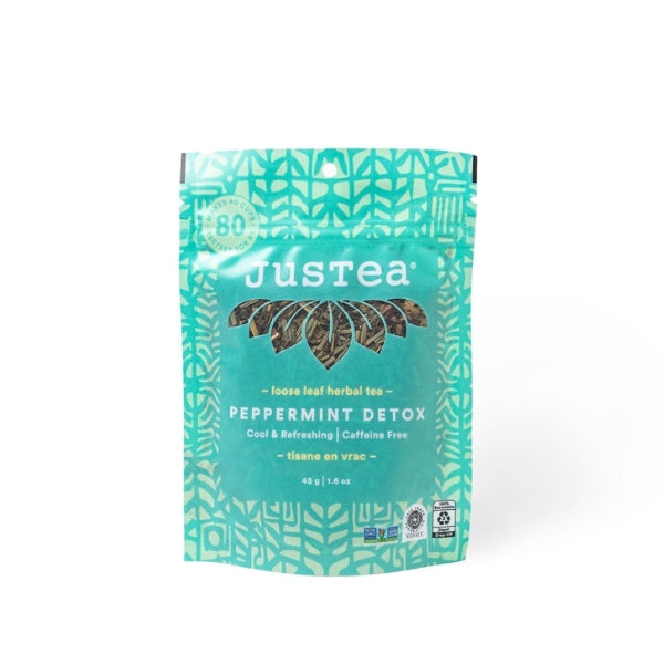 Peppermint Detox Loose Leaf Tea Pouch | Justea | boogie + birdie