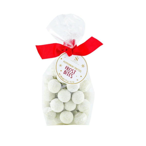 Peppermint Pretzel Frost Bites | Saxon Chocolate | boogie + birdie

