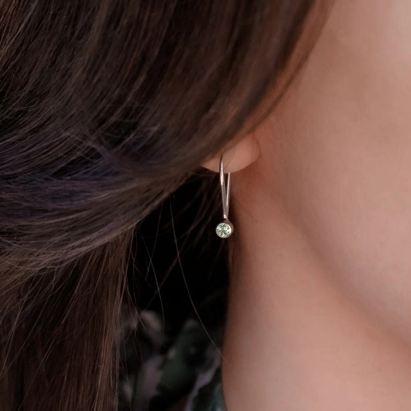 Peridot Goldfill Ear Pins | Open Fire | boogie + birdie