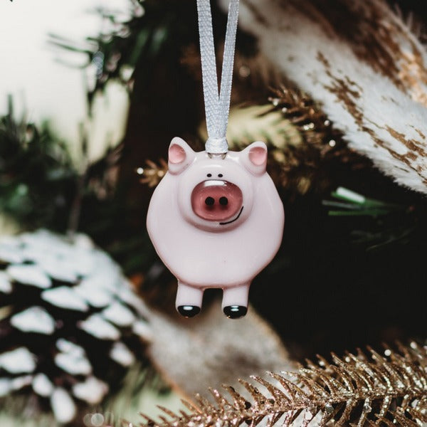 Glass Pig Ornament | Station Pole Nord | boogie + birdie