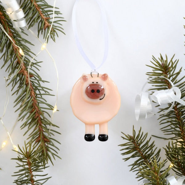 Glass Pig Ornament | Station Pole Nord | boogie + birdie