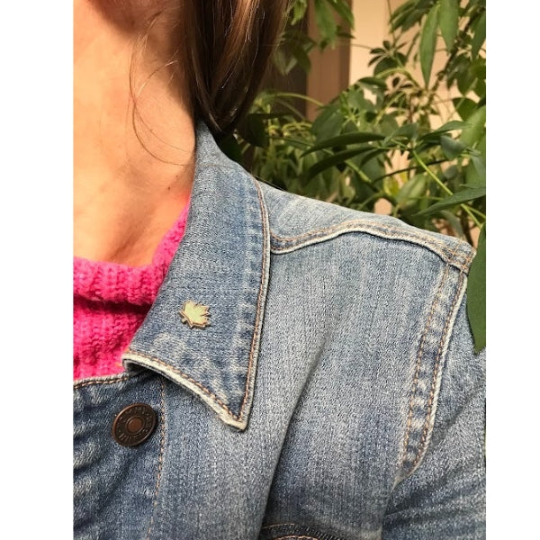 Gold Maple Leaf Pin | Shop Under One Roof at boogie + birdie in Ottawa.