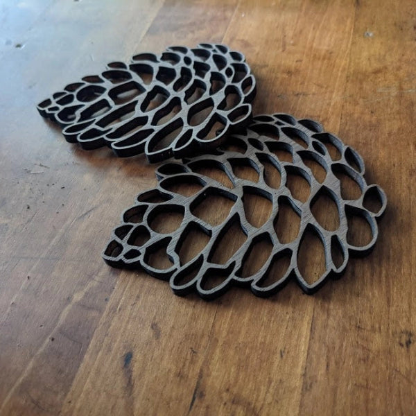Walnut Wood Handmade Pinecone Coaster Set | Foxwood Gifts | boogie + birdie