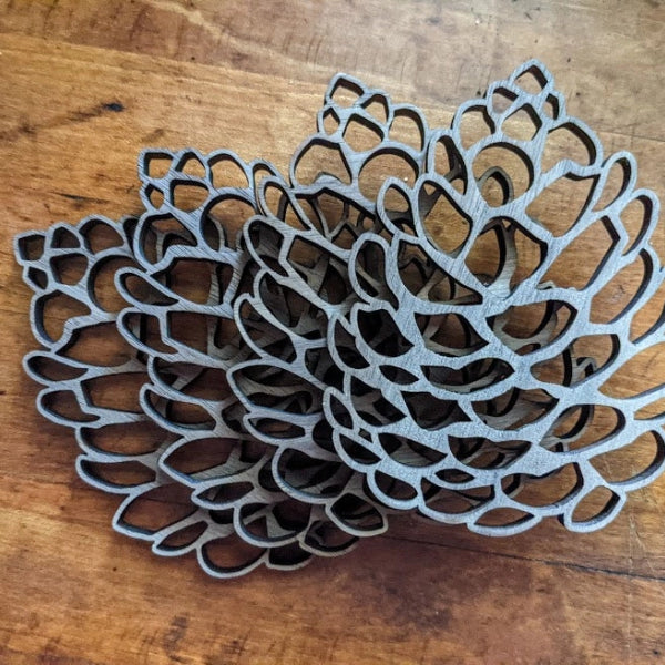 Walnut Wood Handmade Pinecone Coaster Set | Foxwood Gifts | boogie + birdie