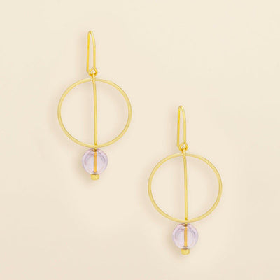 Refined Gold & Pink Glass Drop Earrings | Scout | boogie + birdie