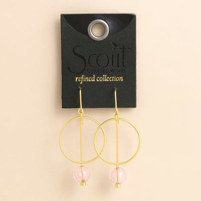 Refined Gold & Pink Glass Drop Earrings | Scout | boogie + birdie