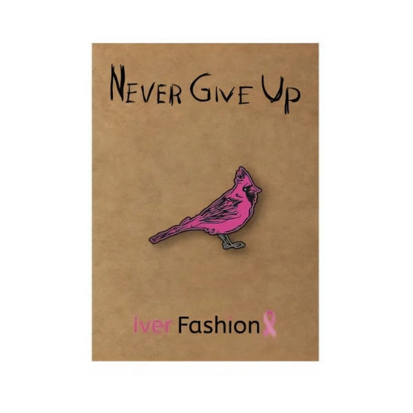 Pink Cardinal Enamel Pin | Keychains & Pins | boogie + birdie