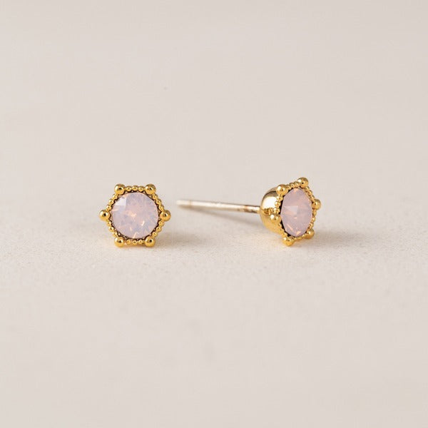 Pink Opal Astrid Studs | Jewellery | boogie + birdie