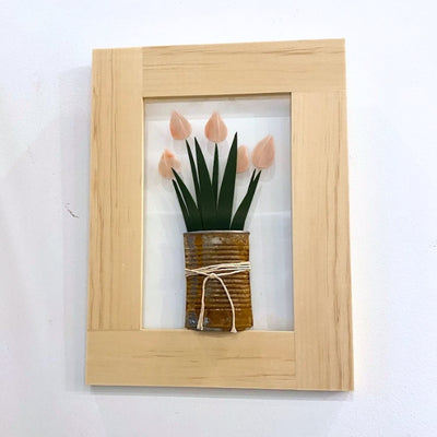 Glass Tulips Framed Art 12x16 | Shards of Time | boogie + birdie