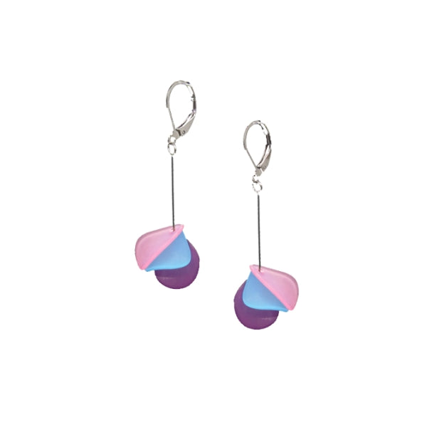 Purple, Fuchsia & Blue Drop Earrings | Osmose Jewellery | boogie + birdie