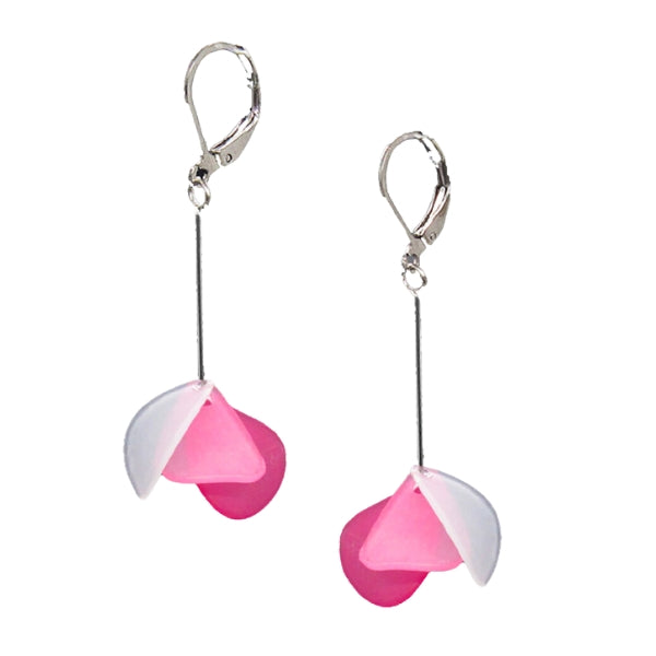 Pink & White Drop Earrings | Osmose | boogie + birdie