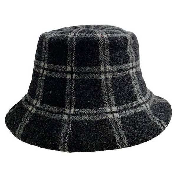 Black Plaid Wool Bucket Hat | Accessories | boogie + birdie