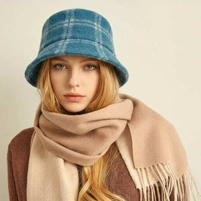 Black Plaid Wool Bucket Hat | Accessories | boogie + birdie