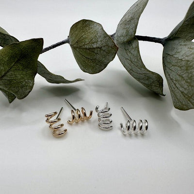 Silver Play Stud Earrings | Open Fire | boogie + birdie