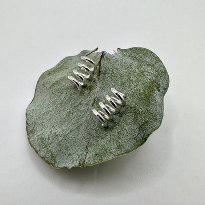 Silver Play Stud Earrings | Open Fire | boogie + birdie