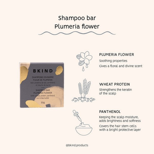 Plumeria Flower BKIND Shampoo Bar | boogie + birdie