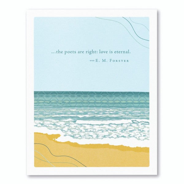 The Poets Are Right Love Is Eternal Sympathy Card | Compendium | boogie + birdie