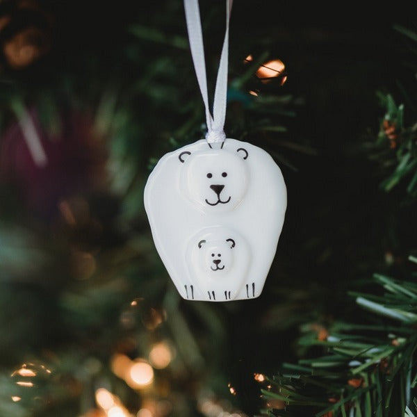 Glass Polar Bear Ornament | Station Pole Nord | boogie + birdie