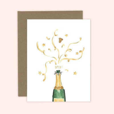 Pop the Champagne Congratulations Card | Almeida Illustrations | boogie + birdie