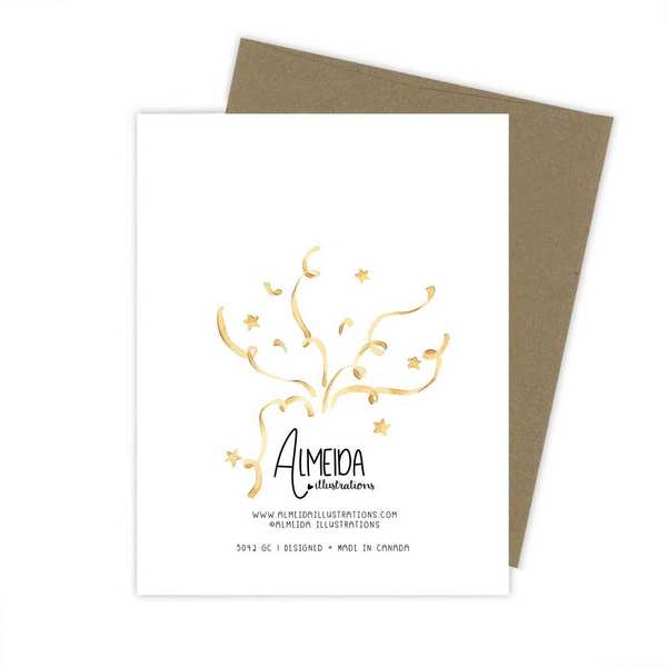 Pop the Champagne Congratulations Card | Almeida Illustrations | boogie + birdie