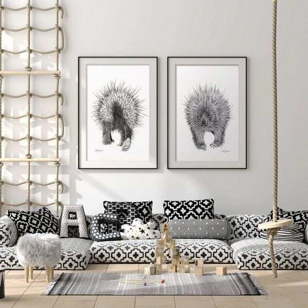 Porcupine Duo Front & Back Prints 8x10 | Le Nid Atelier | boogie + birdie