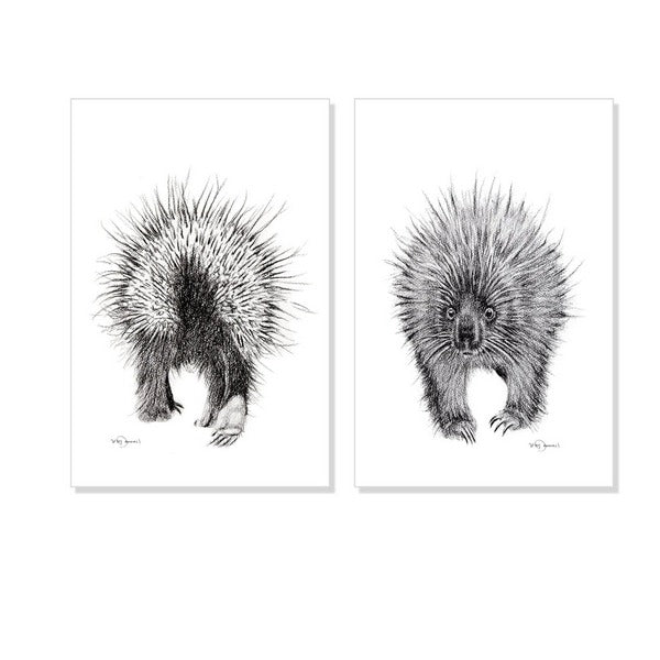 Porcupine Duo Front & Back Prints 8x10 | Le Nid Atelier | boogie + birdie