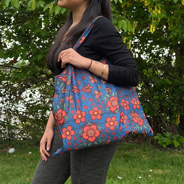 Prairie Beadwork Foldable Bag - Métis | Native Northwest | boogie + birdie