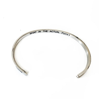Silver What in the Actual F&$k Stainless Steel Bangle | boogie + birdie | Glass House Goods