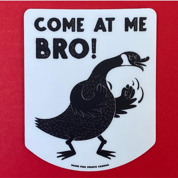 Come At Me Bro! Sticker | Damn Fine Prints | boogie + birdie