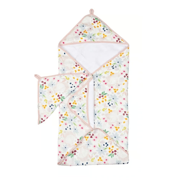 Shell Floral Hooded Towel Set (TWSFL) | Loulou Lollipop | boogie + birdie